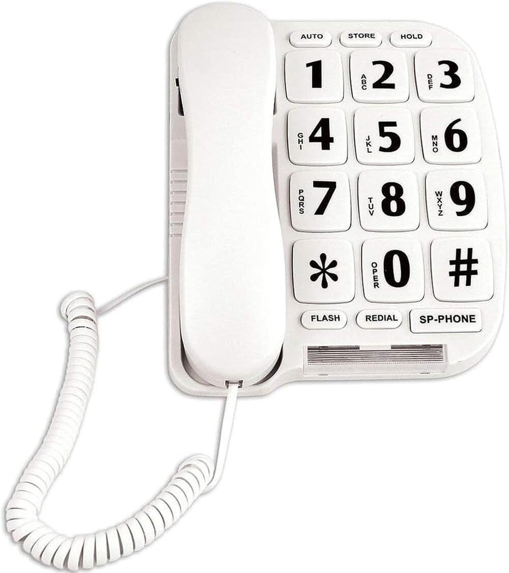 New JF11W Big Button Phone for Seniors Home Phone Corded Landline for Elderly